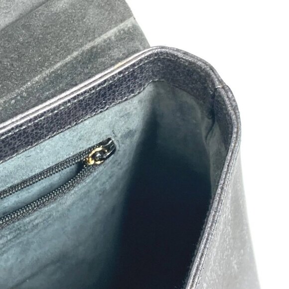 GUCCI 001・1118 vintage Bamboo Tote Bag Flap Hand Bag Leather gray - Picture 11 of 14